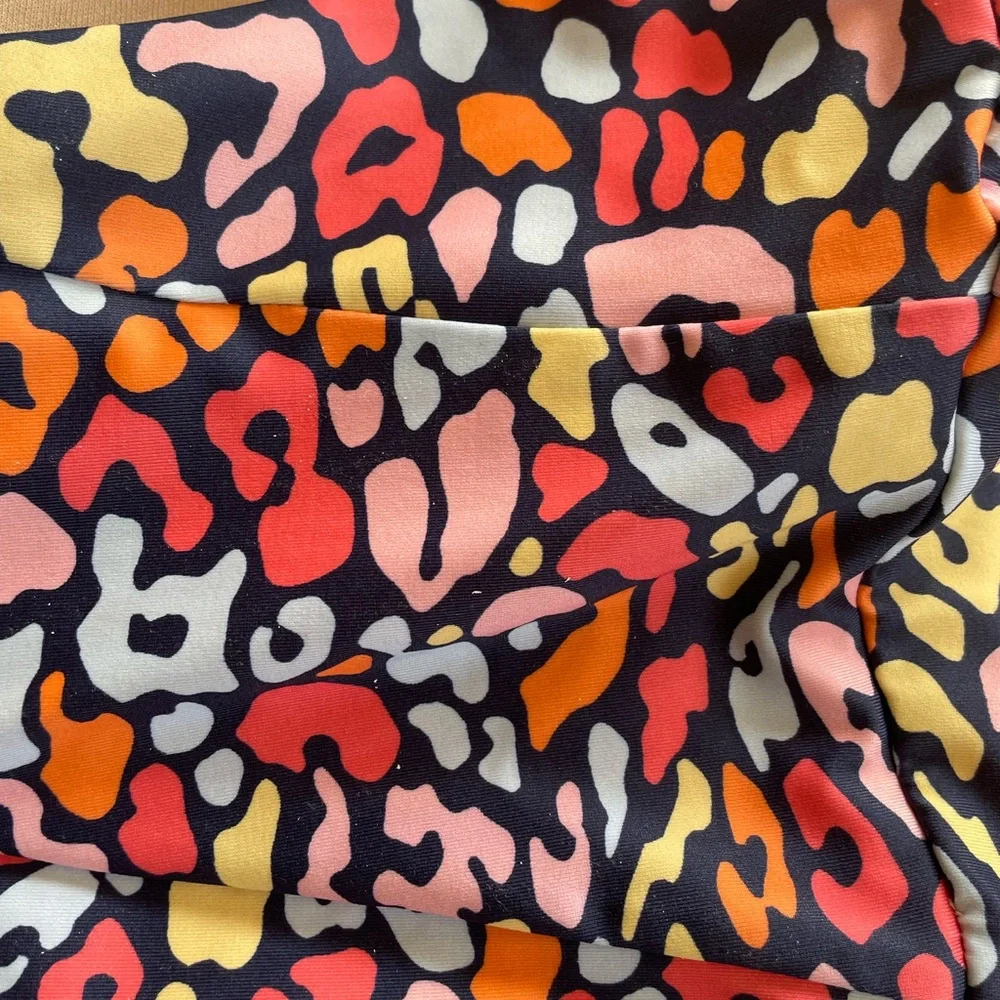 Summersalt Oasis Wide Strap One Piece Swimsuit Multicolor Leopard Print; size 12 - Picture 6 of 7